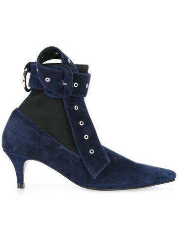 Nina Zarqua Buckle Strap Ankle Boots - Blue