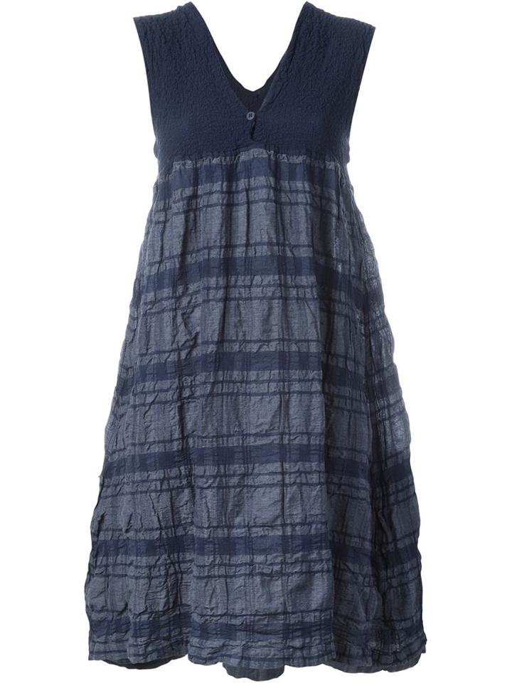 Issey Miyake Cauliflower Stripe Textured Day Dress