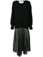 Esteban Cortazar Flared Sweater Dress - Black