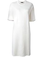 Calvin Klein Collection Knitted Dress, Women's, Size: Medium, White, Viscose/virgin Wool
