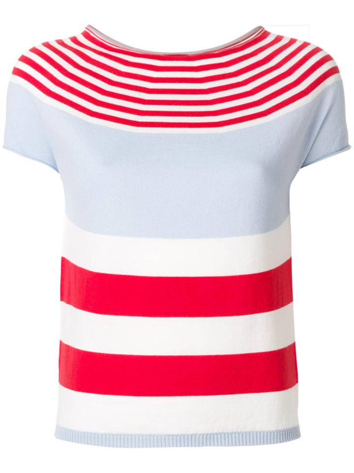 Blugirl Multi-stripe T-shirt - Blue
