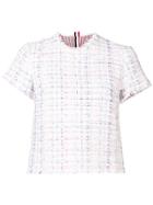 Thom Browne Braided Ribbon Tweed Tee - White