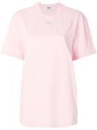 Msgm Oversized Logo T-shirt - Pink & Purple