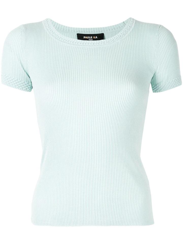 Paule Ka Short-sleeve Fitted Top - Green