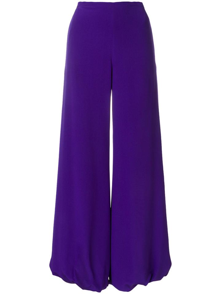 Red Valentino Floral Print Palazzo Pants - Black