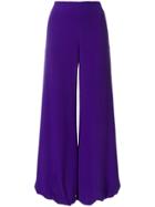 Red Valentino Floral Print Palazzo Pants - Black