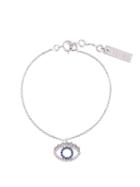 Kenzo Mini Eye Bracelet, Women's, Metallic, Silver/crystal
