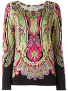 Etro Paisley Print Top, Women's, Size: 42, Viscose/spandex/elastane