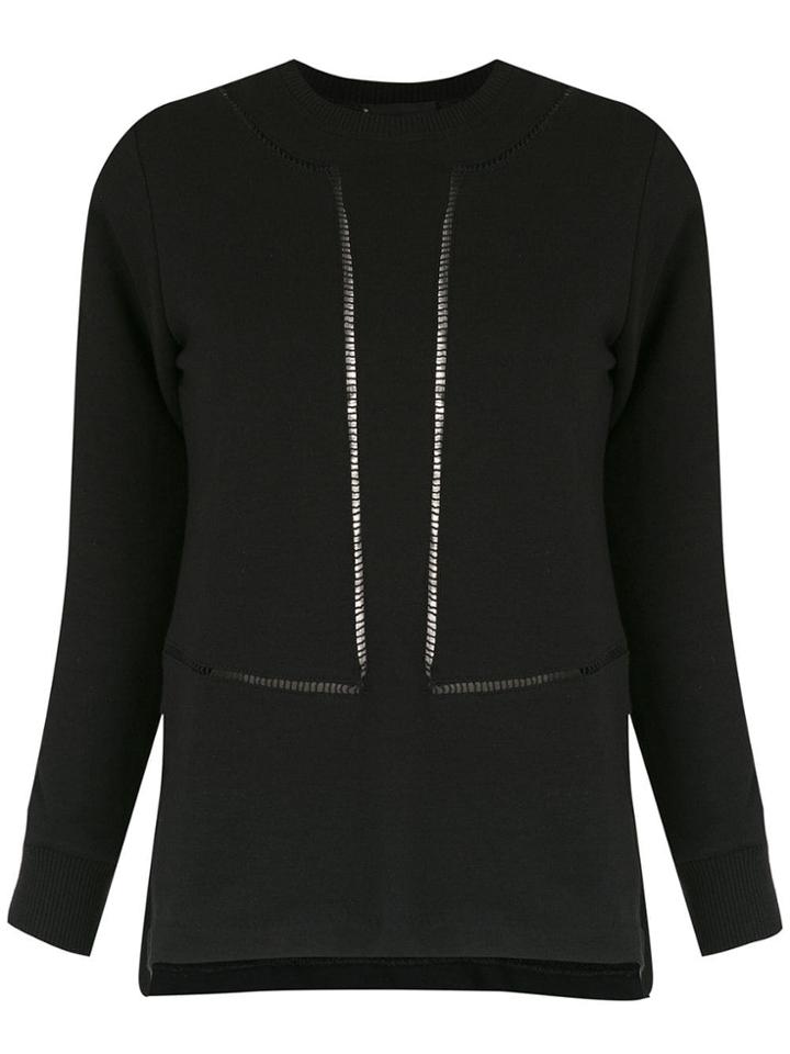 Andrea Bogosian Perforated Knit Blouse - Black