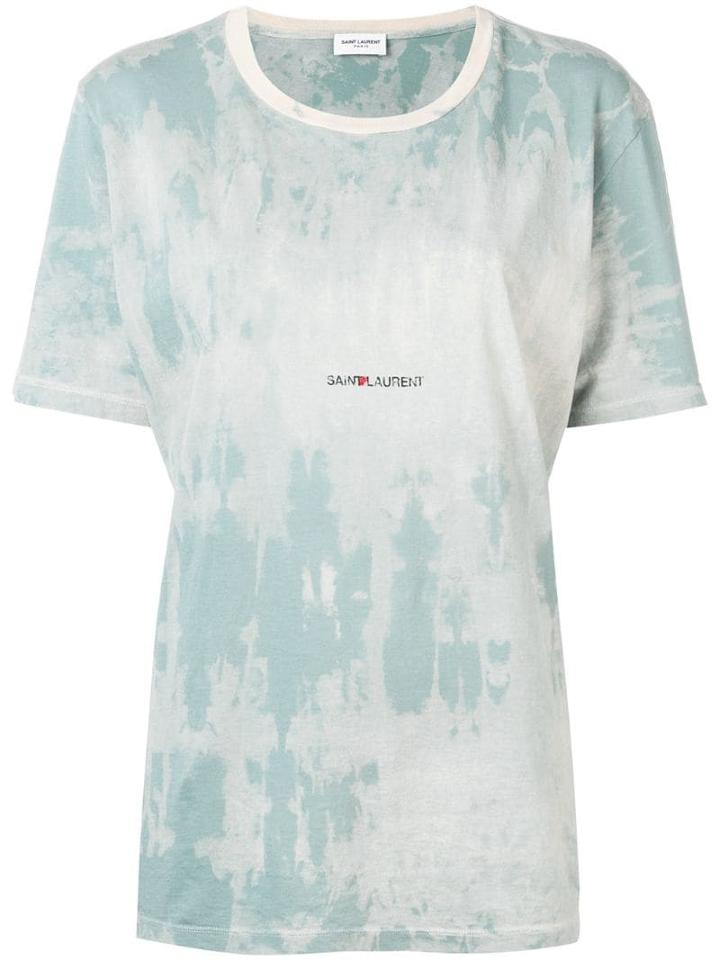 Saint Laurent Rive Gauche Tie-dye T-shirt - Blue