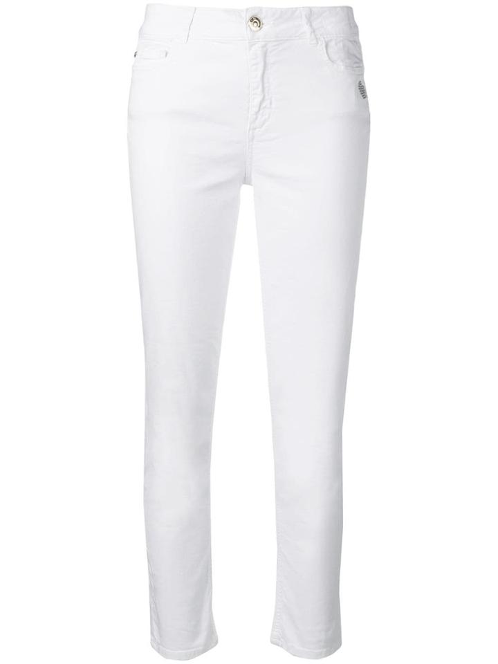 Twin-set Skinny Cropped Trousers - White