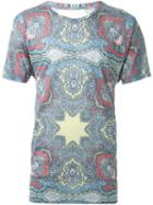 Dresscamp Paisley Print T-shirt, Men's, Size: 44, Blue, Cotton/modal