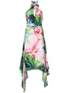 Josie Natori Sunset Palms Halter Dress - Multicolour