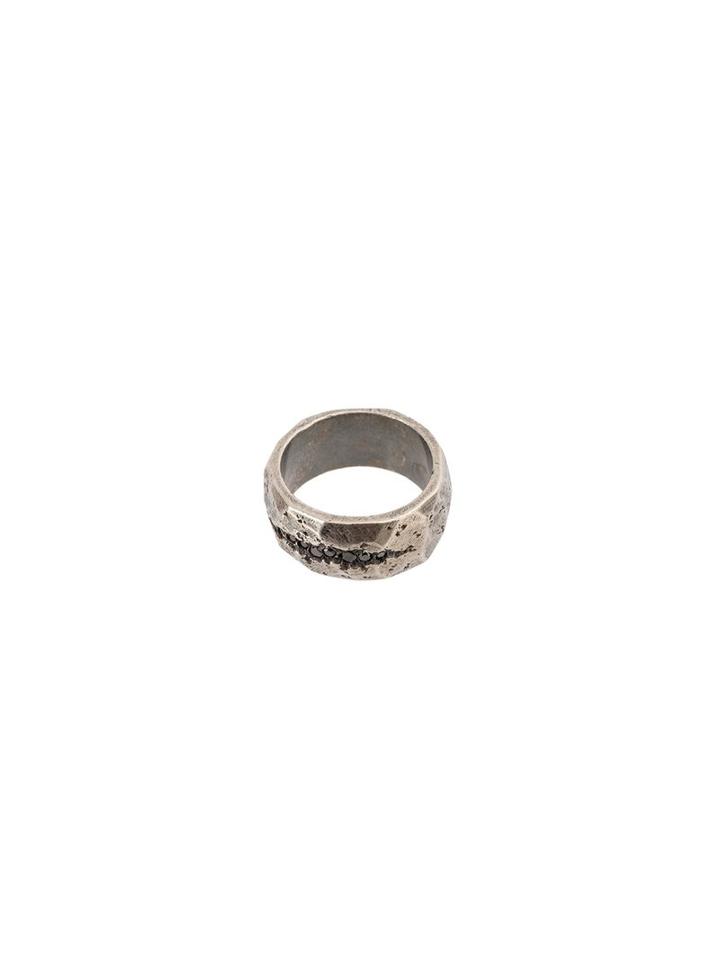 Tobias Wistisen Worn Out Effect Ring, Size: 64, Metallic