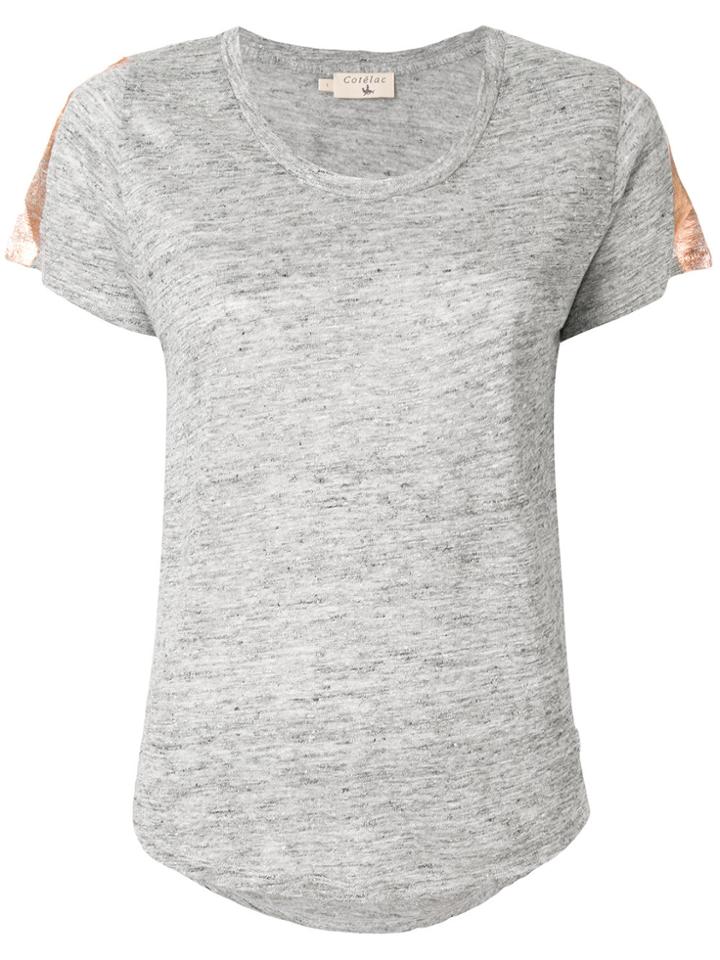 Cotélac Metallic Detail T-shirt - Grey