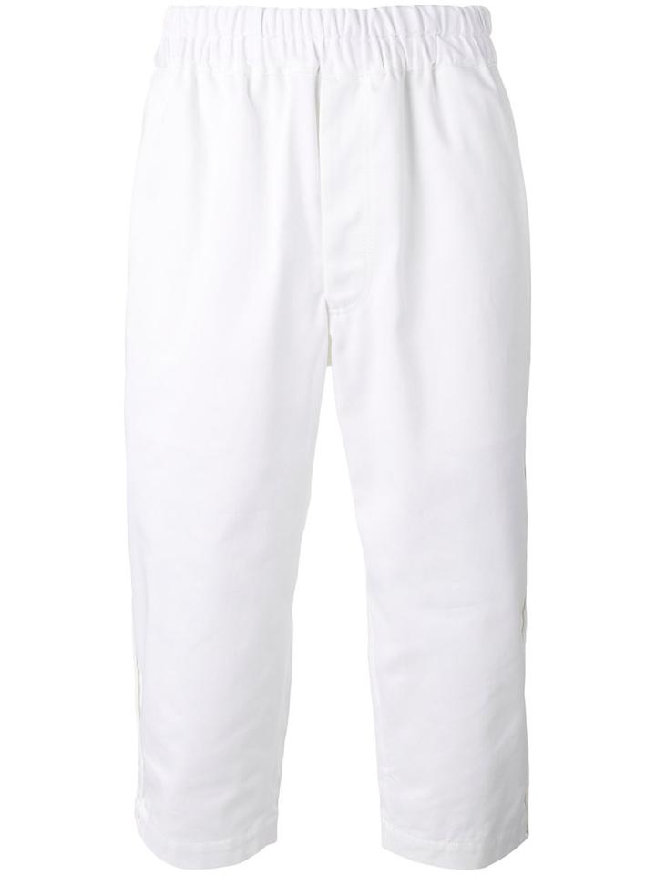 Comme Des Garçons Shirt Cropped Trousers, Men's, Size: Small, White, Cotton