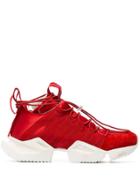 Unravel Project Drawstring Fastened Chunky Sneakers - Red