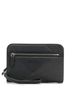 Salvatore Ferragamo Embossed Clutch Bag - Black