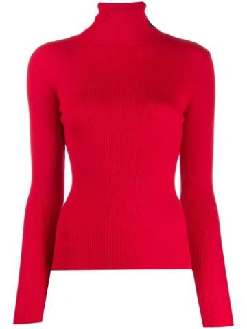 Lala Berlin Ribbed Turtle Neck Sweater - Red