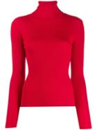 Lala Berlin Ribbed Turtle Neck Sweater - Red