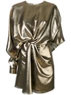 Saint Laurent - Metallic (grey) Dress - Women - Silk/metallic Fibre - 36, Silk/metallic Fibre