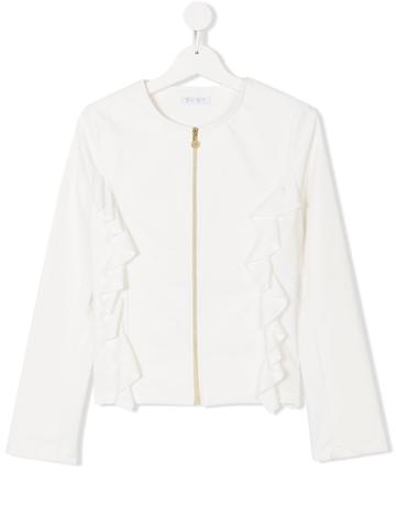 Elsy Teen Zipped Jacket - White