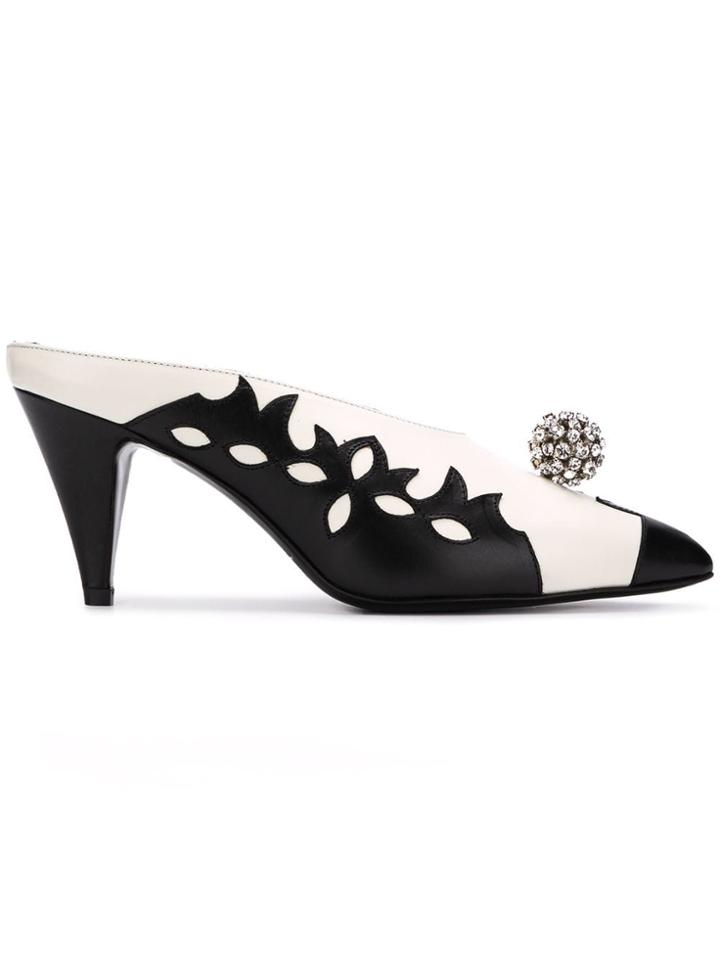 Coliac Pointed Mules - Black