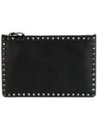 Valentino Rockstud Clutch, Men's, Black, Metal Other/calf Leather