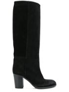 Strategia Panelled Boots - Black