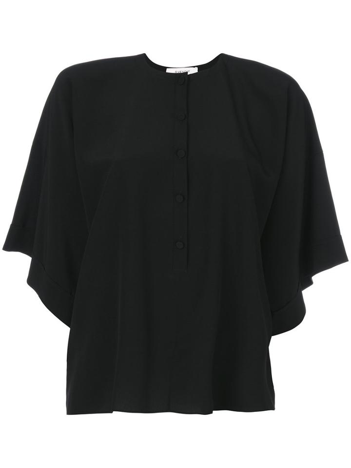 Givenchy - Flared Blouse - Women - Silk - 38, Black, Silk