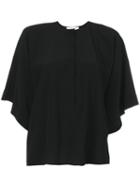 Givenchy - Flared Blouse - Women - Silk - 38, Black, Silk