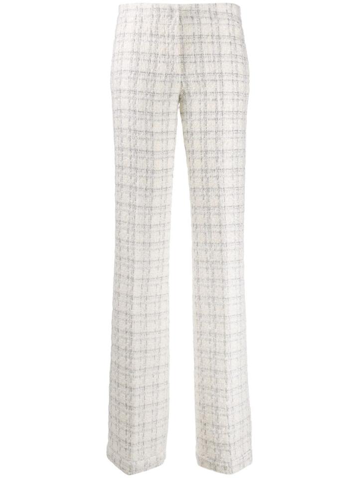 Genny Tweed Woven Low-rise Trousers - Neutrals