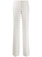 Genny Tweed Woven Low-rise Trousers - Neutrals