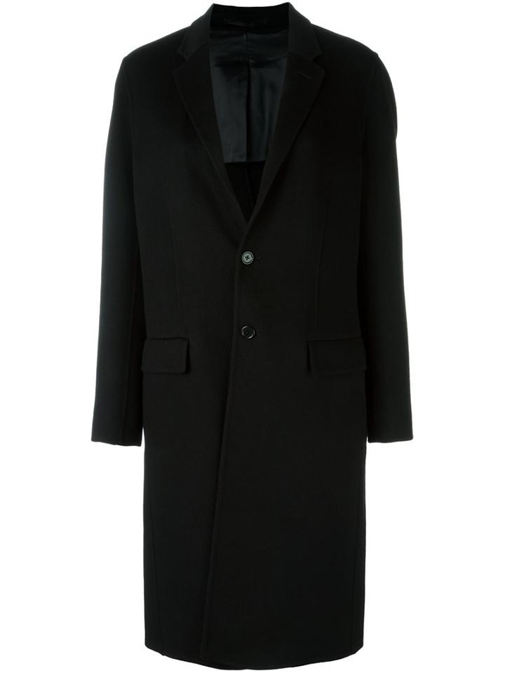 Joseph Single Breasted Coat, Women's, Size: 36, Black, Polyester/viscose/cashmere/wool