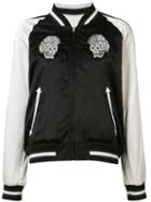 R13 - Skull Bomber Jacket - Women - Silk/cotton - L, Black, Silk/cotton