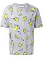 Ami Alexandre Mattiussi Lemon Print T-shirt, Men's, Size: Large, Grey, Cotton