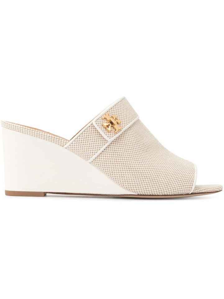 Tory Burch Kira 65 Open Toe Mules - White