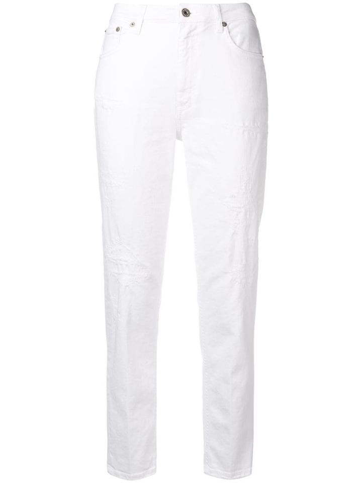Dondup Straight-cut Distressed Jeans - White
