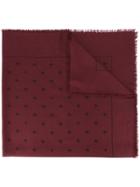 Gucci Bee Jacquard Stole - Red