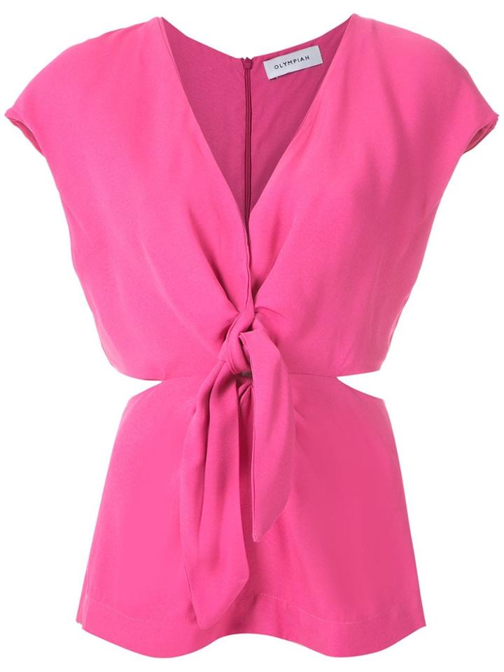 Olympiah Magnolia Front Knot Vest - Pink