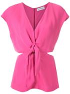 Olympiah Magnolia Front Knot Vest - Pink