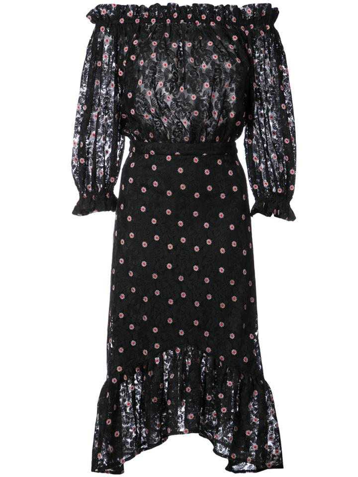 Saloni Grace Tulle Dress - Black