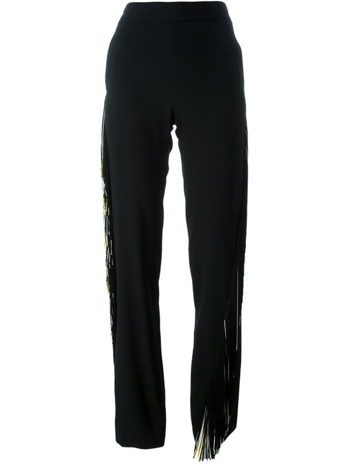 Christopher Kane Fringed Straight Trousers - Black