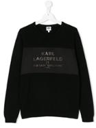 Karl Lagerfeld Kids Teen Crewneck Sweater - Black