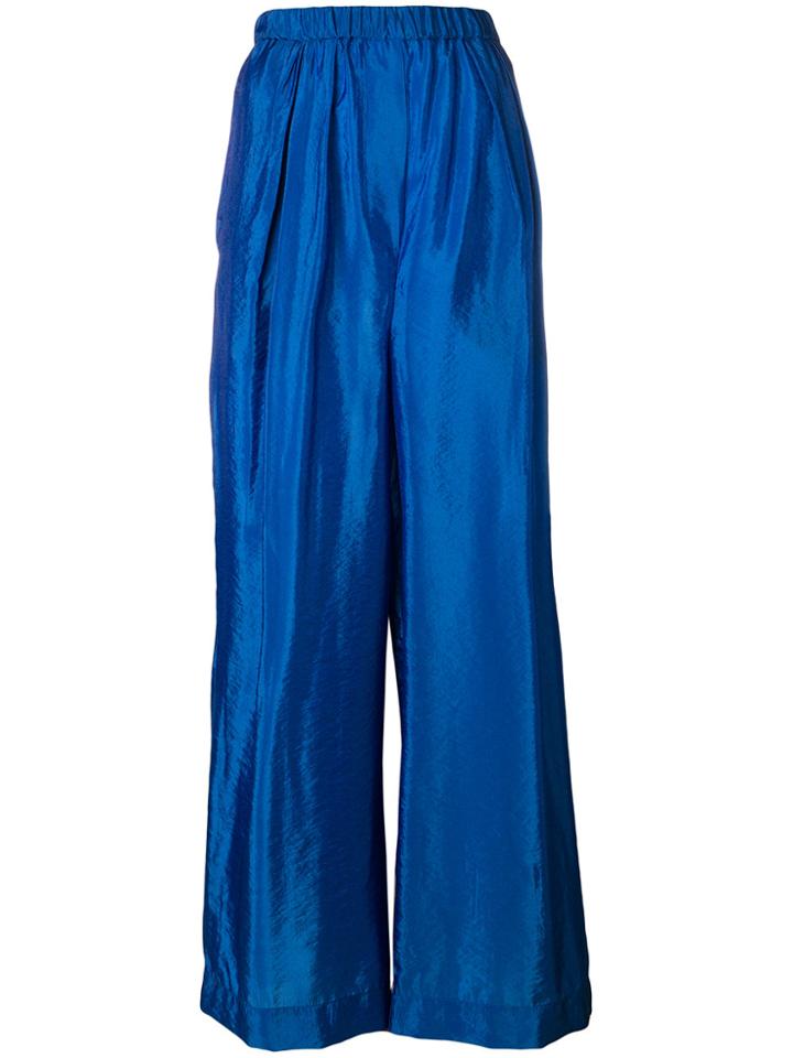 Christian Wijnants High Waisted Palazzo Trousers - Blue