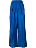 Christian Wijnants High Waisted Palazzo Trousers - Blue