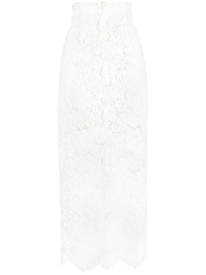 Ganni Layered Lace Skirt - White