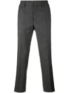 Marc Jacobs Tweed Cropped Trousers, Men's, Size: 46, Black, Virgin Wool