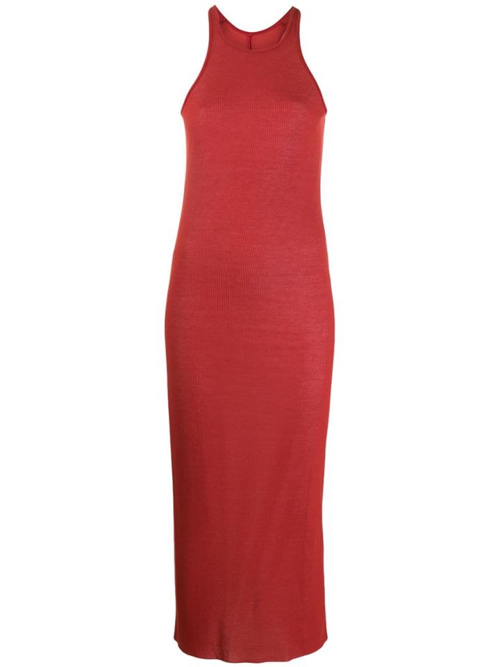 Rick Owens Round Neck Dress - Red
