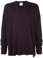 Wooyoungmi Side Slit Oversized Sweater - Purple